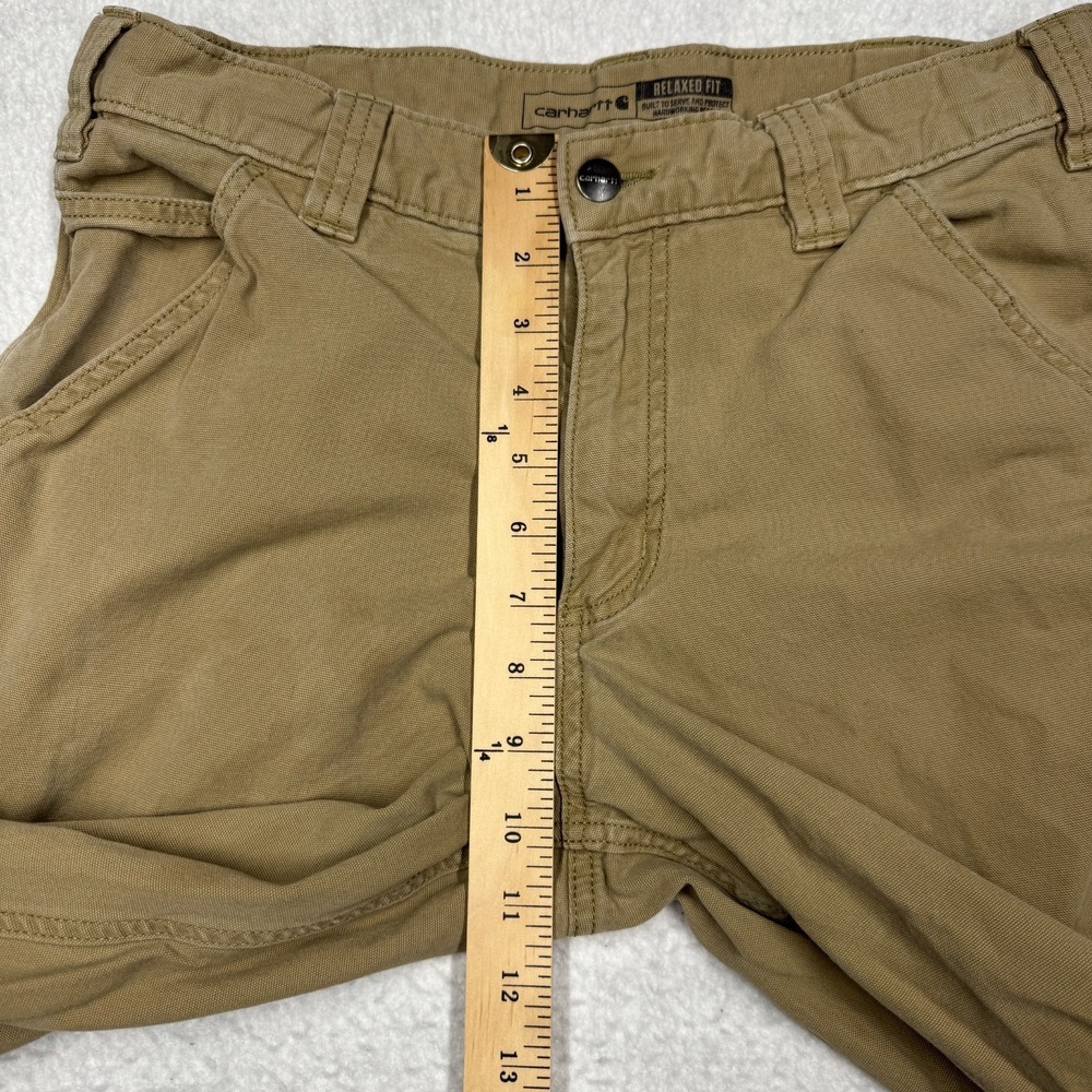 Carhartt Work Pants 5-Pocket Relaxed‎ Fit Beige Carpenter Men's Size 32x32 - Picture 11 of 15